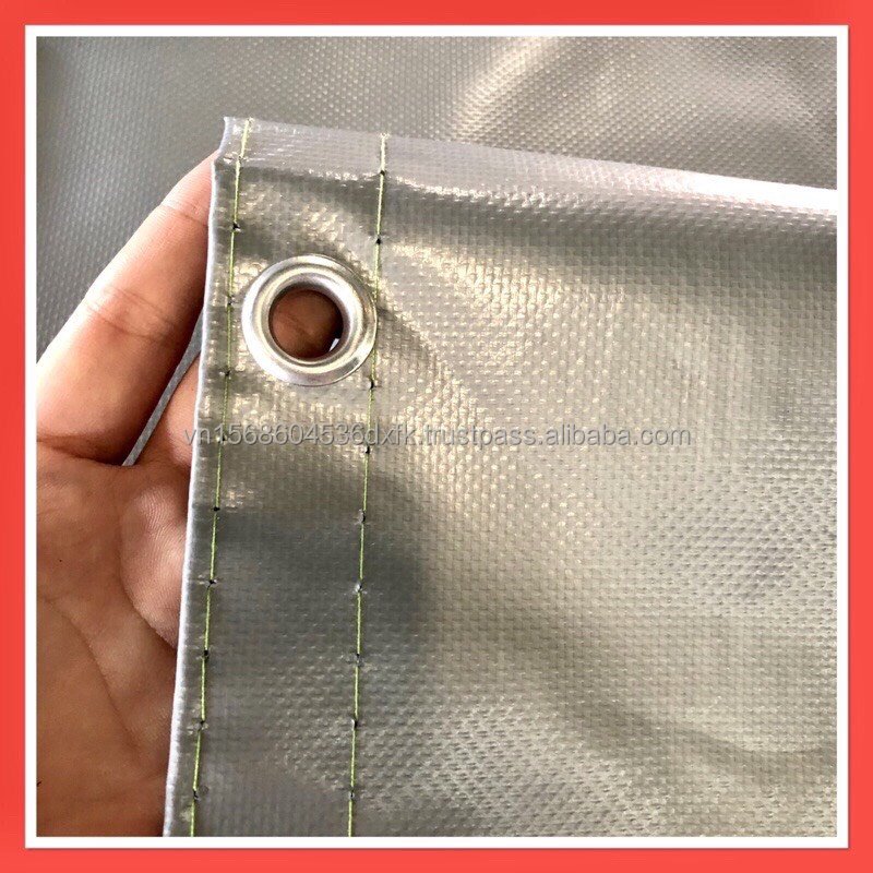 Heavy Duty Gray Waterproof PE Tarps Tarpaulin Truck Tent Cover Coated Woven Plain Style at Wholesale Price
